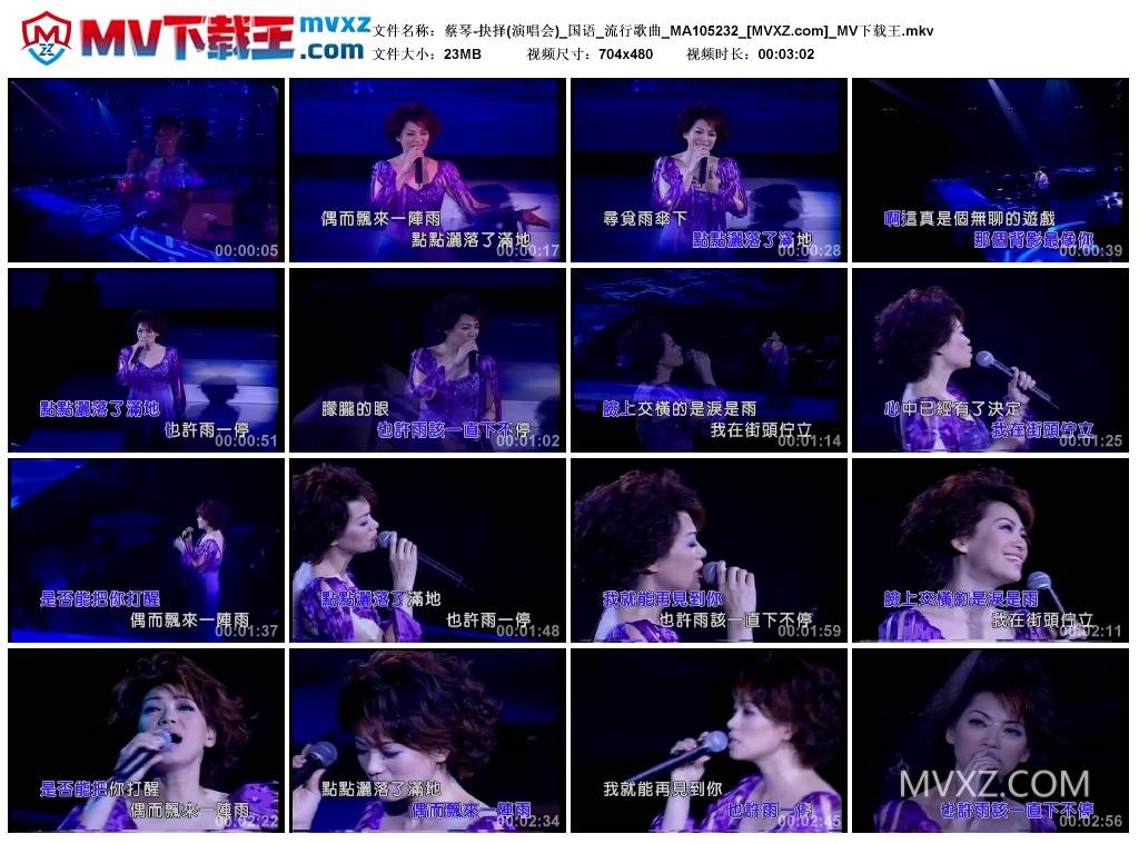 蔡琴-抉择(演唱会)_国语_流行歌曲_MA105232